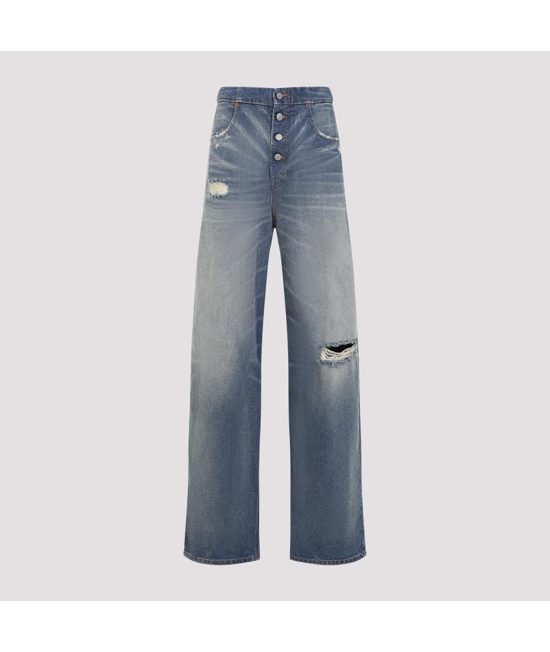 MM6 MAISON MARGIELA Синие прямые джинсы, фото 2