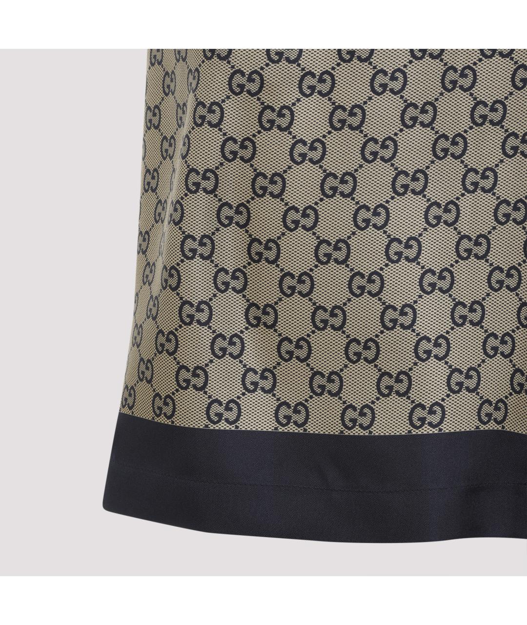 GUCCI Мульти шелковые повседневные брюки, фото 4