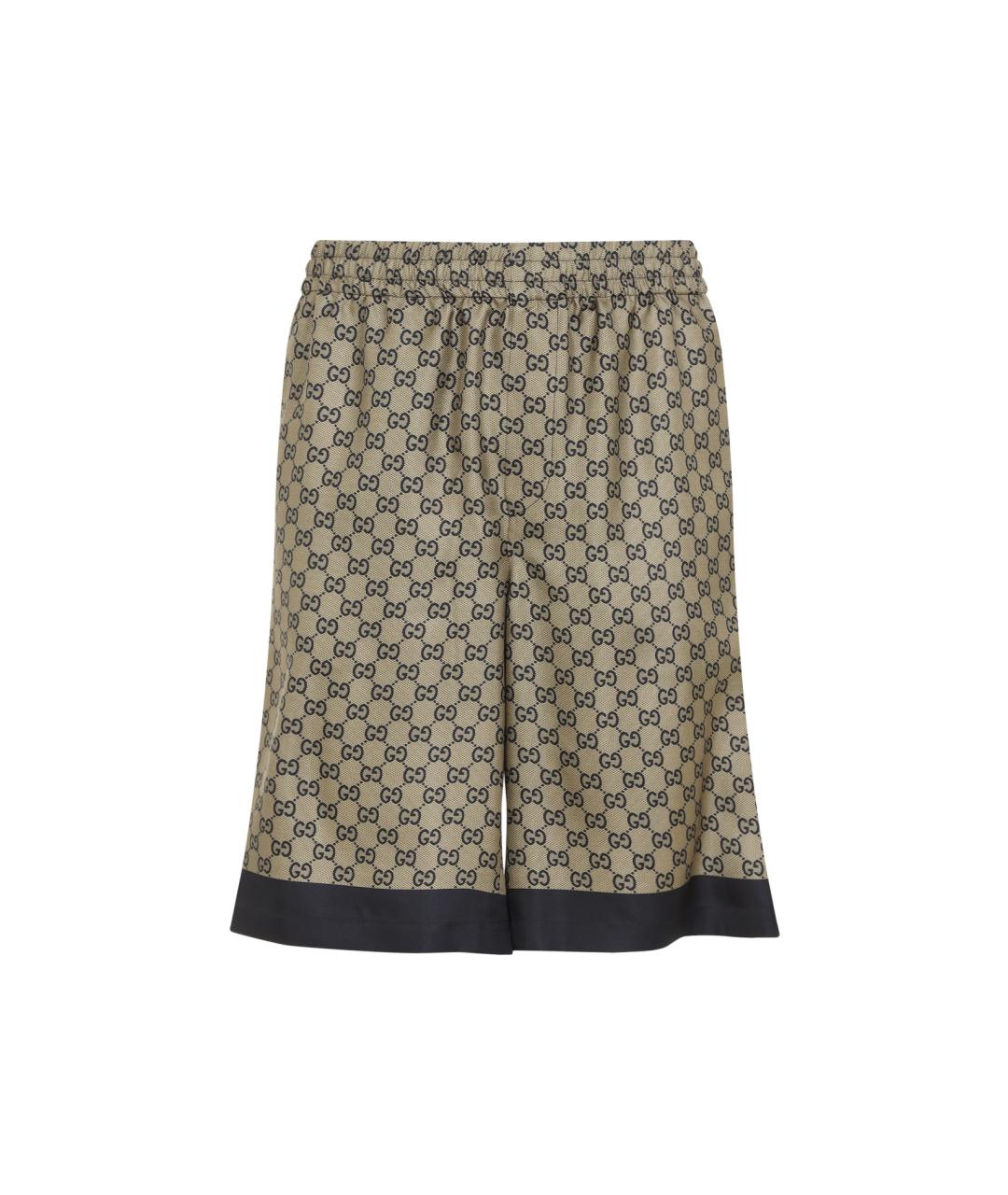GUCCI Мульти шелковые повседневные брюки, фото 1