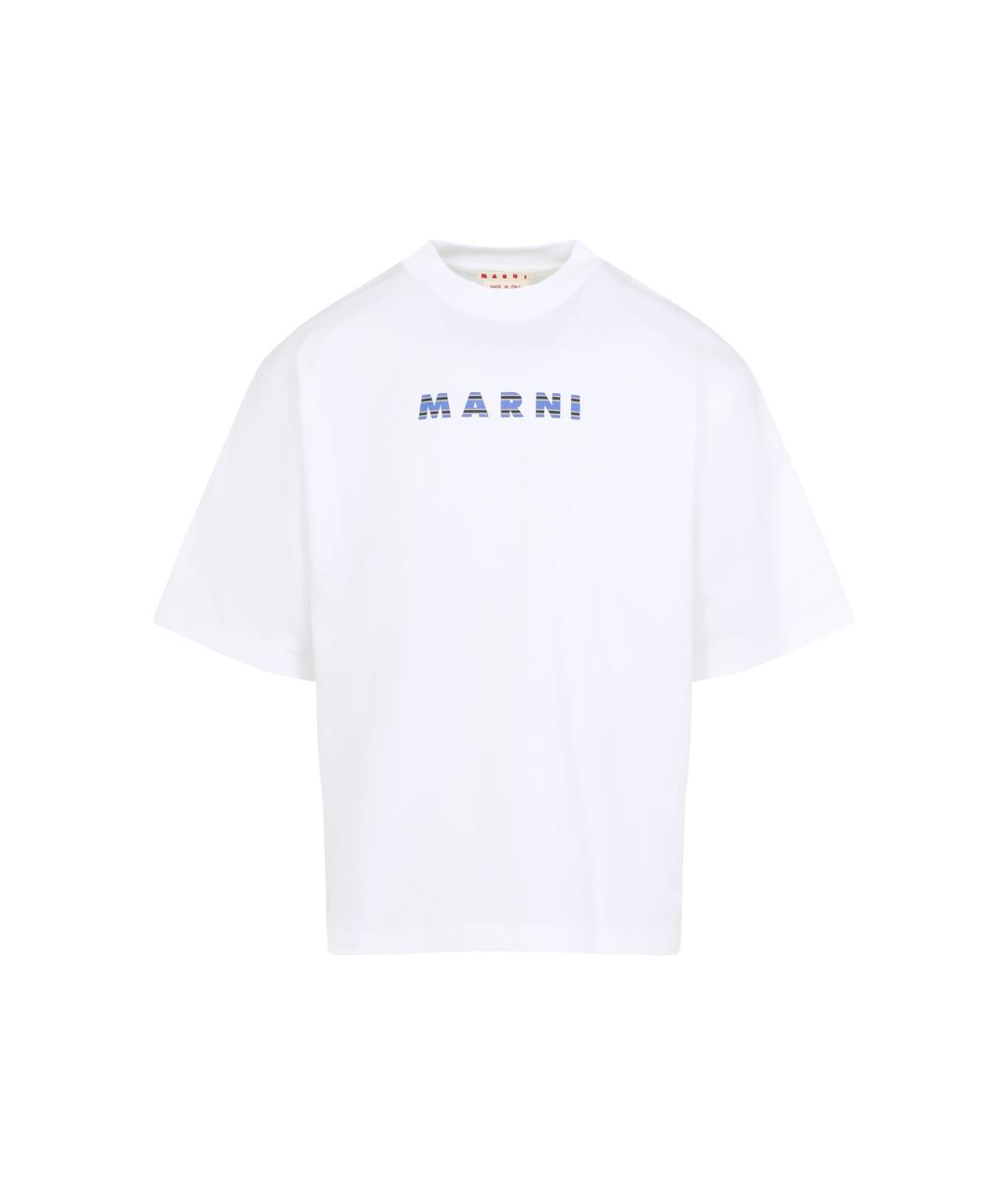 MARNI Белая хлопковая футболка, фото 1