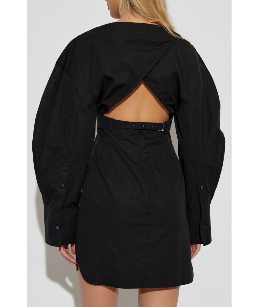 JACQUEMUS Черное хлопковое повседневное платье, фото 3