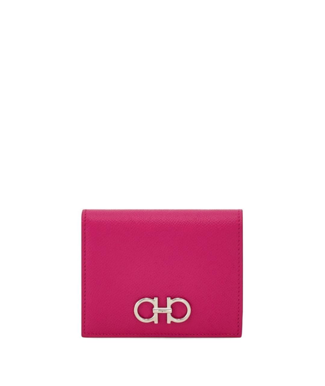 FERRAGAMO Розовый кожаный кошелек, фото 1