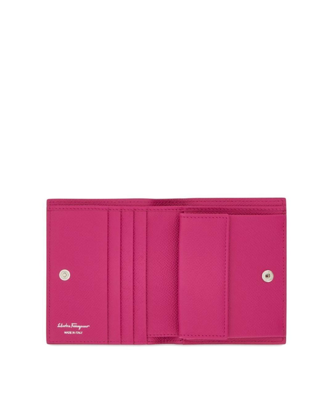 FERRAGAMO Розовый кожаный кошелек, фото 2
