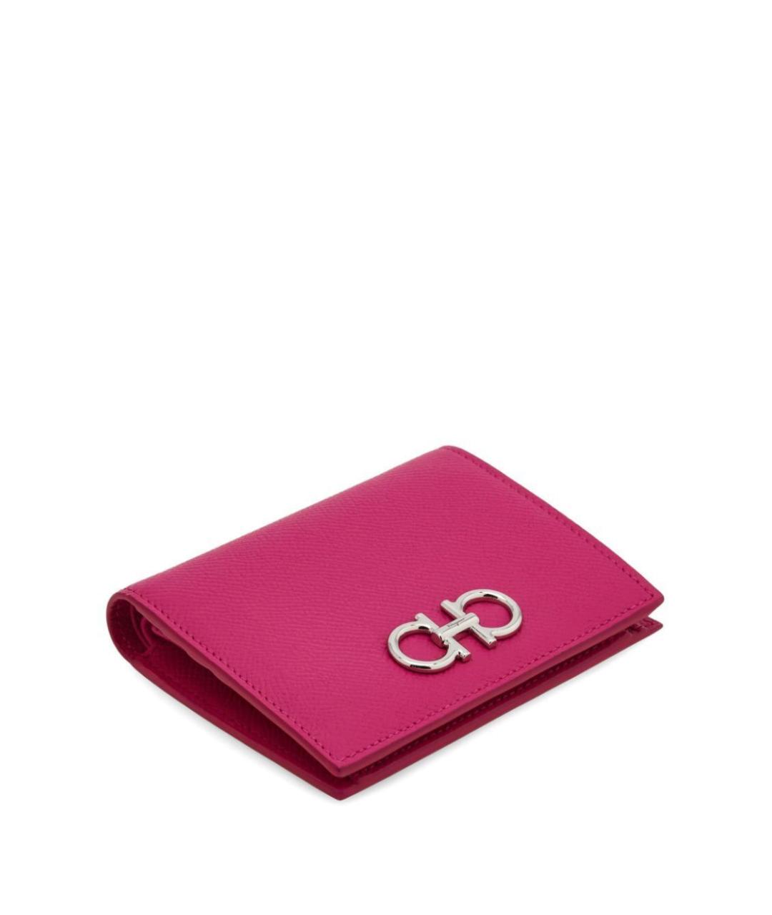 FERRAGAMO Розовый кожаный кошелек, фото 4
