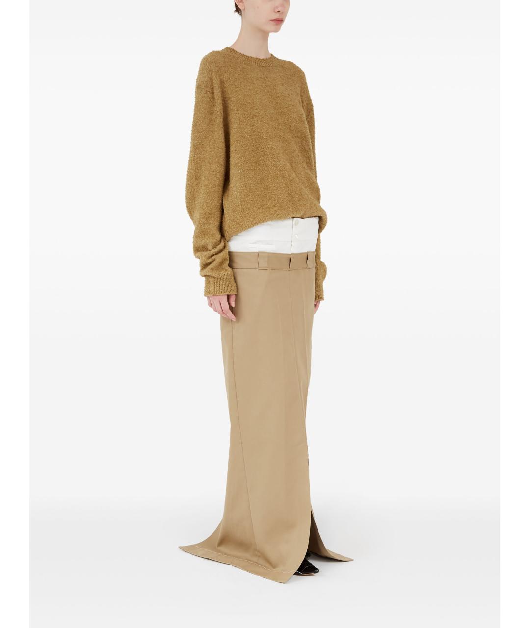 MAISON MARGIELA Бежевая полиэстеровая юбка макси, фото 2