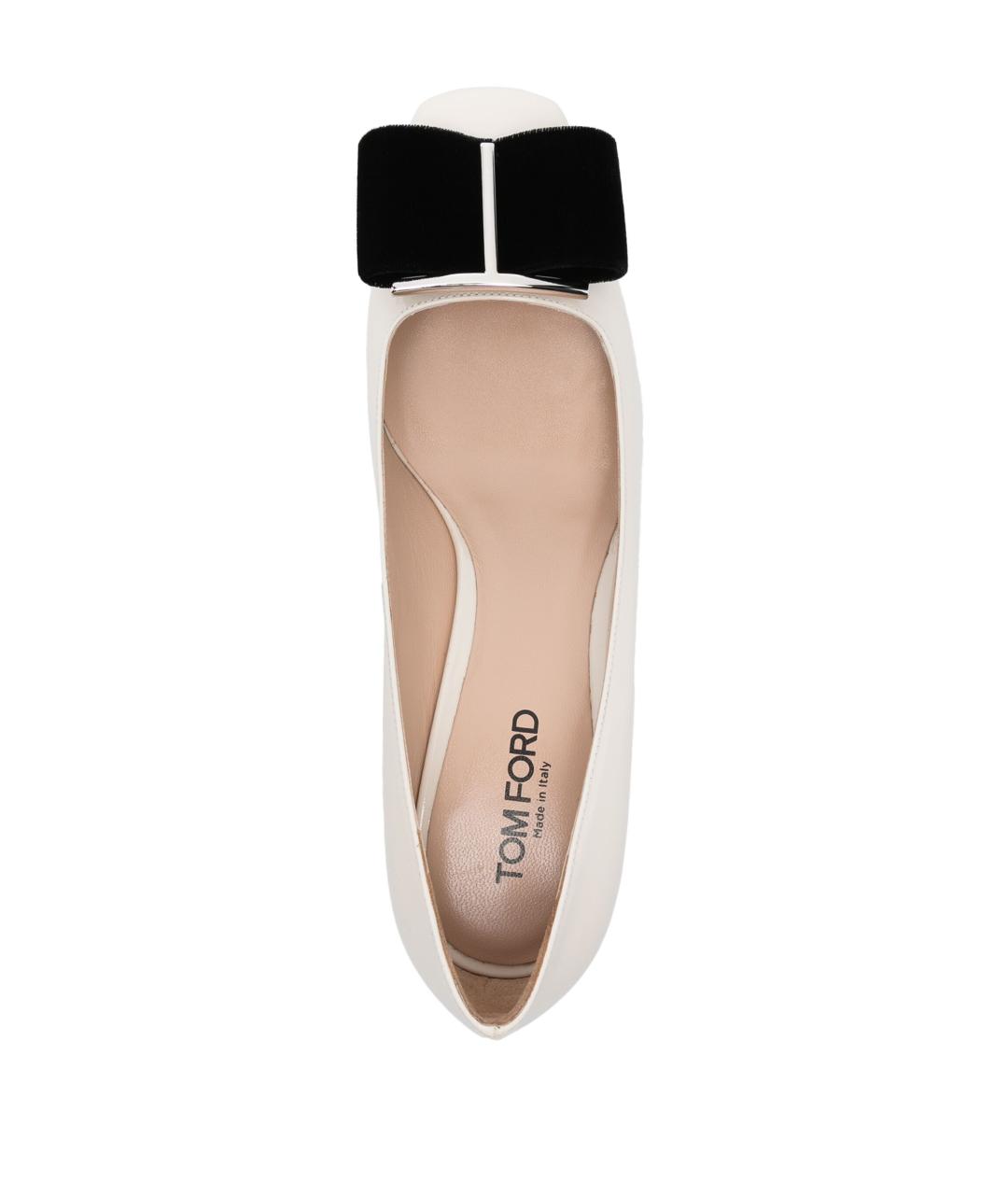 TOM FORD Белые кожаные туфли, фото 4