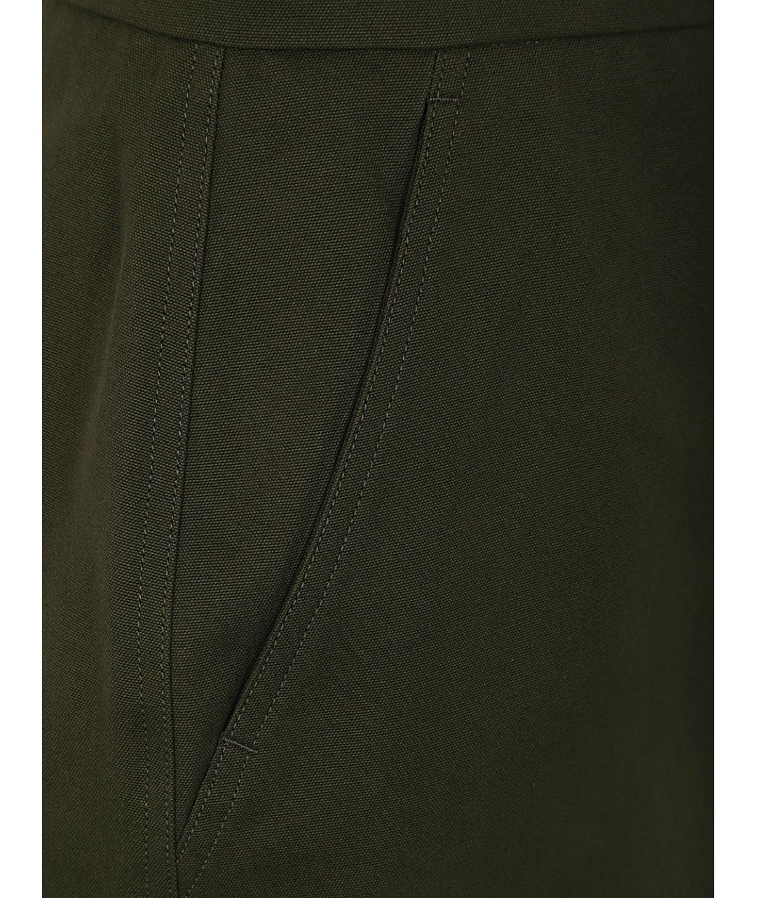 MAX MARA Зеленая хлопковая юбка миди, фото 3