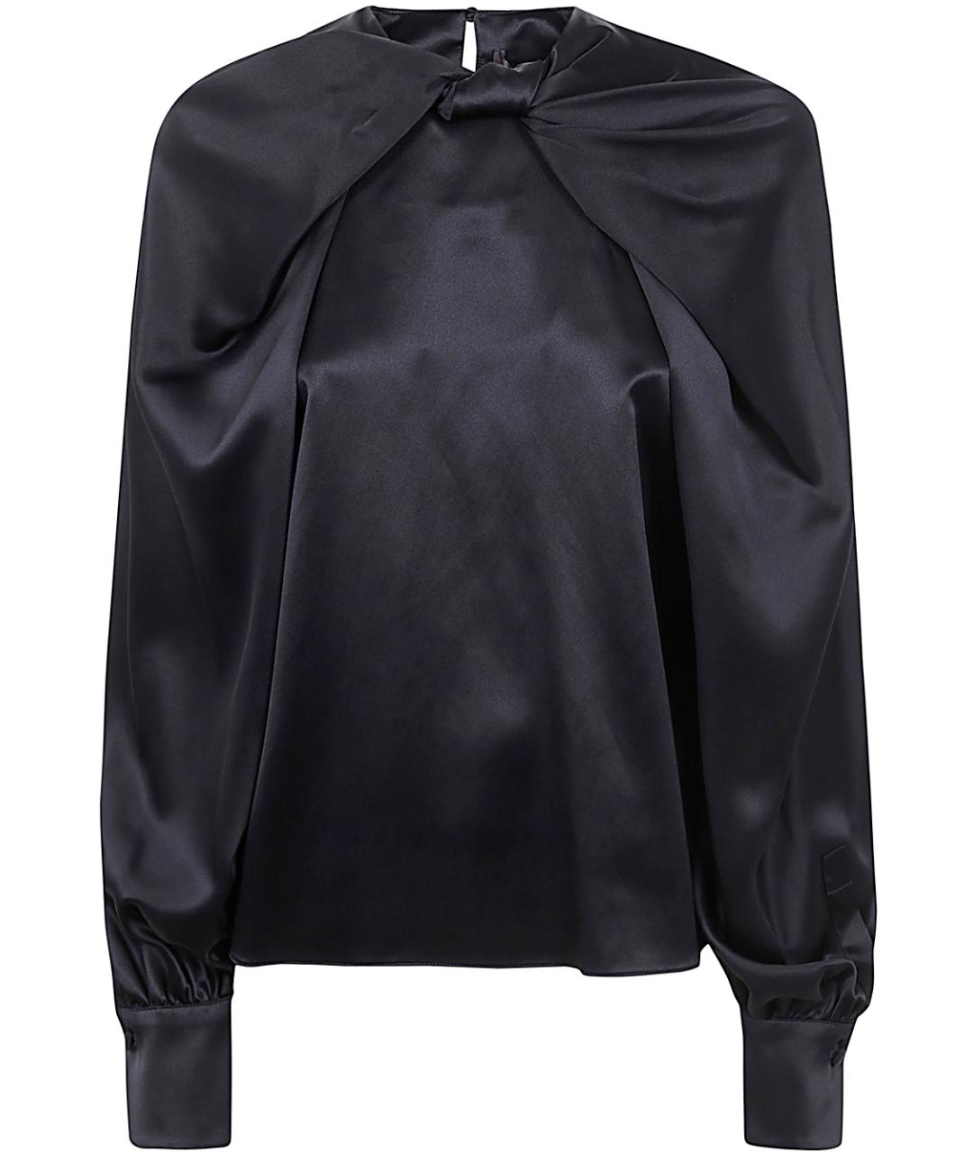 MAX MARA Черная шелковая рубашка, фото 1
