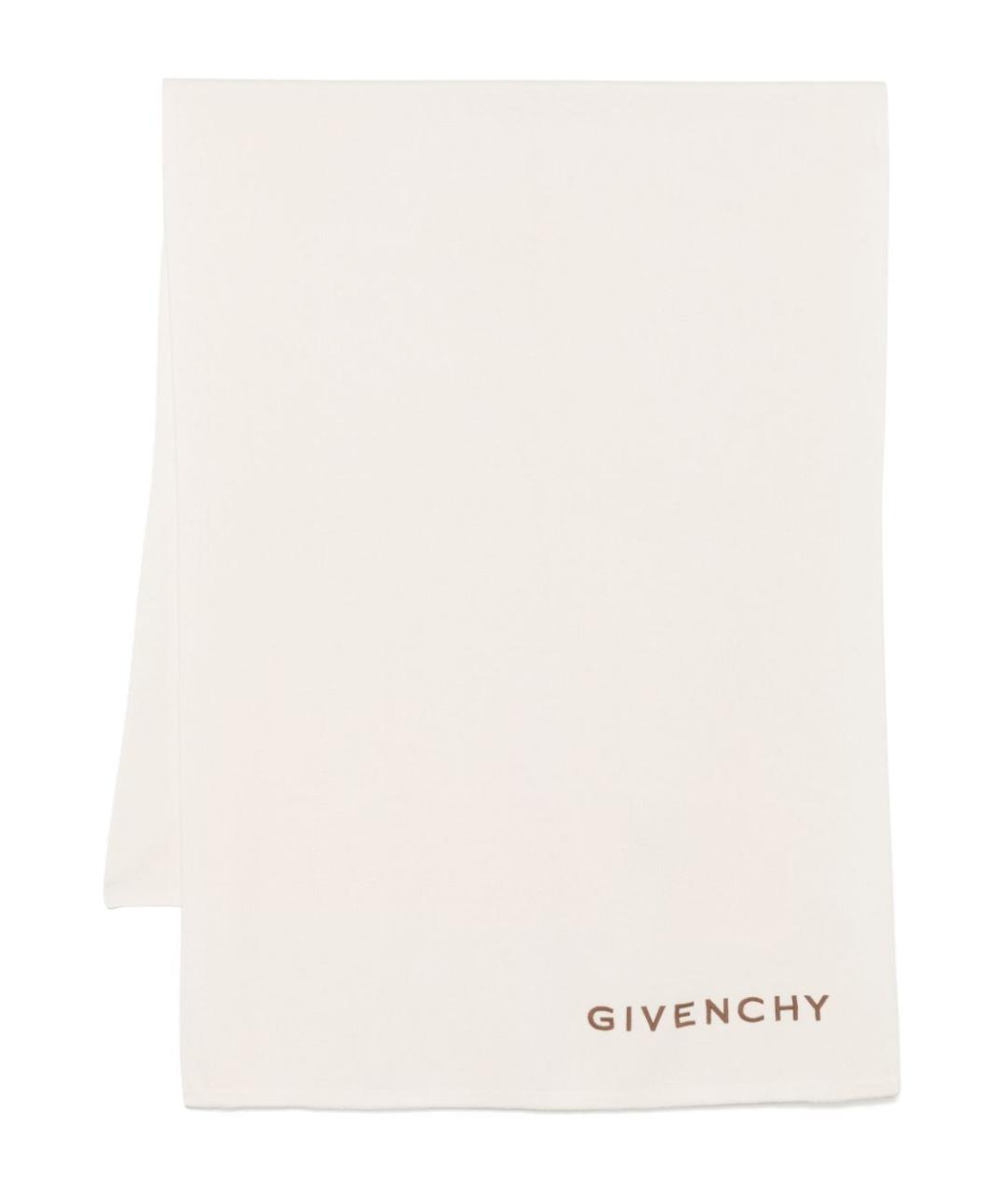 GIVENCHY Бежевый шерстяной шарф, фото 1