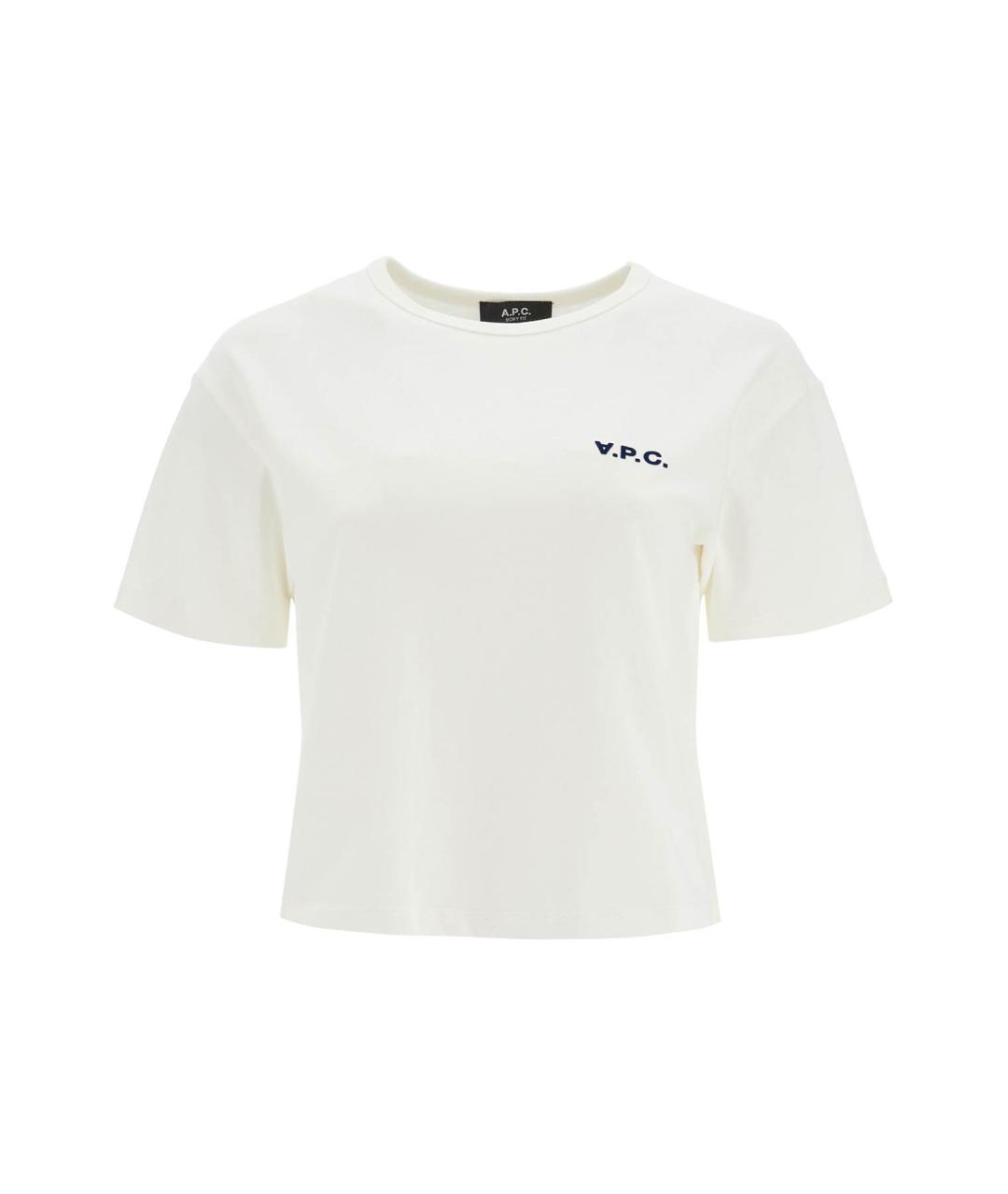A.P.C. Белая хлопковая футболка, фото 1