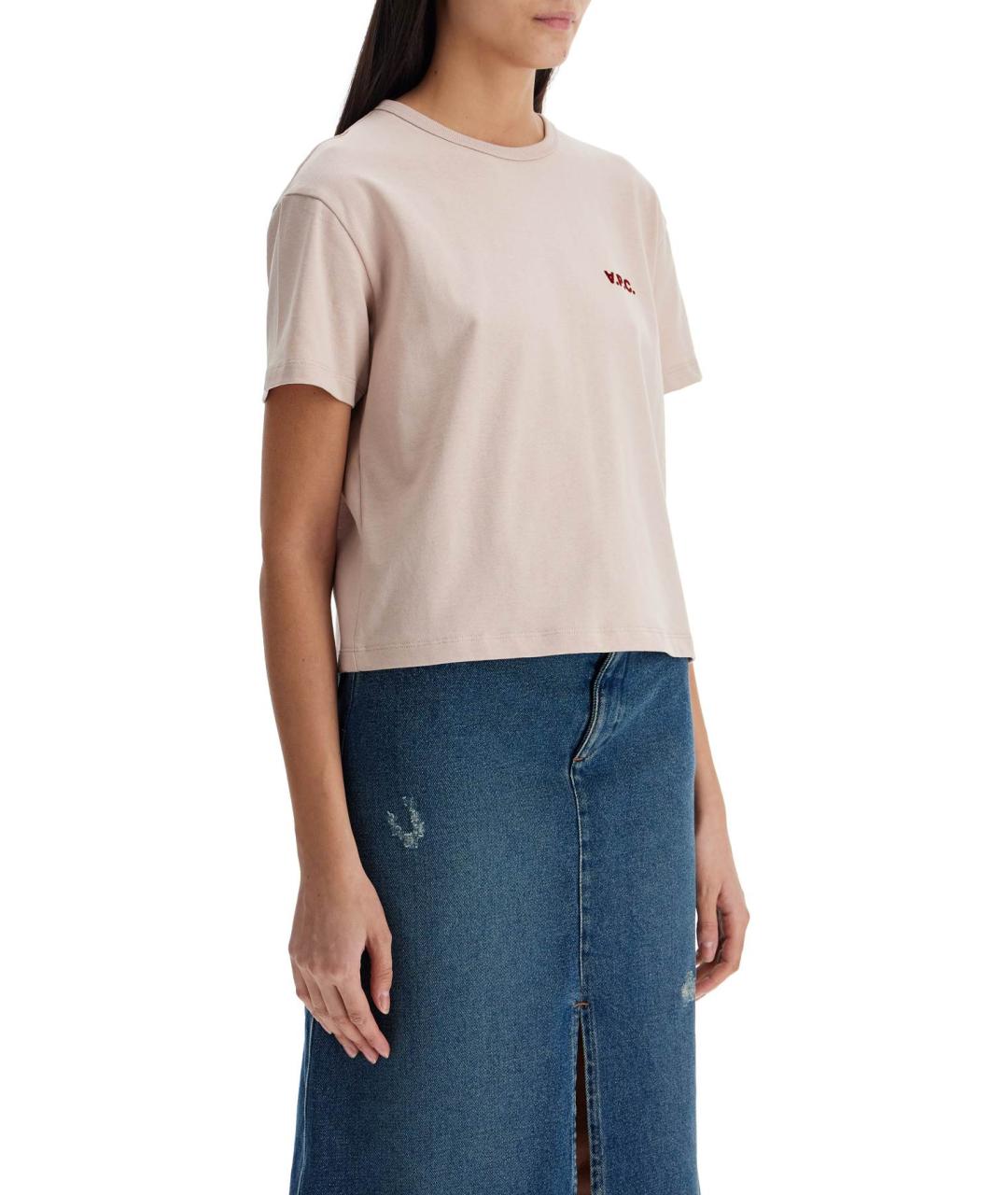 A.P.C. Бежевая хлопковая футболка, фото 3