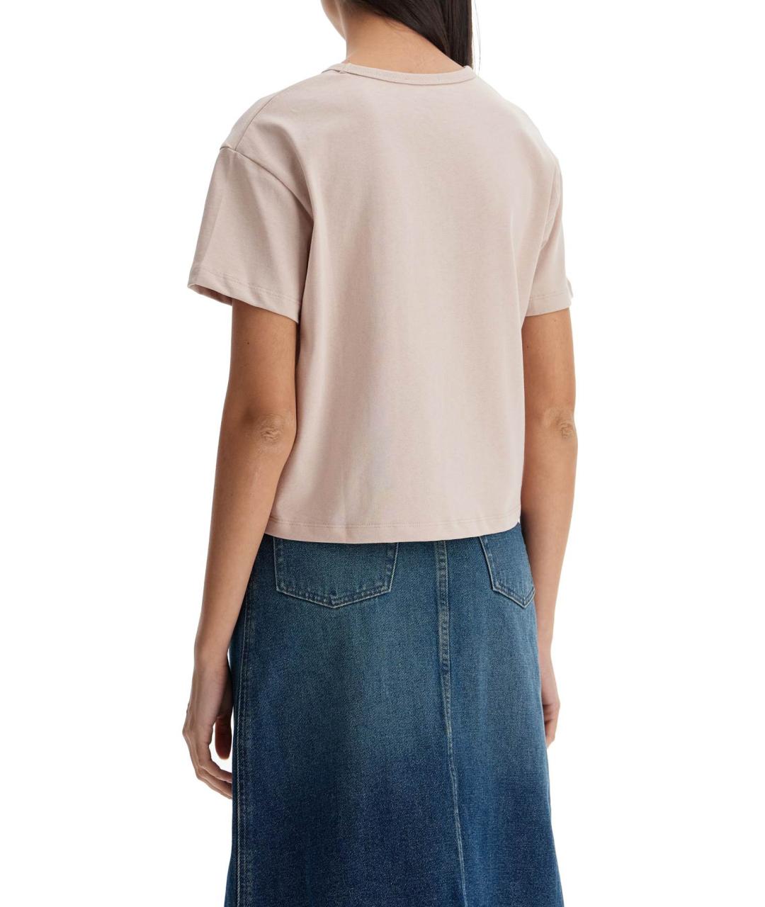 A.P.C. Бежевая хлопковая футболка, фото 4