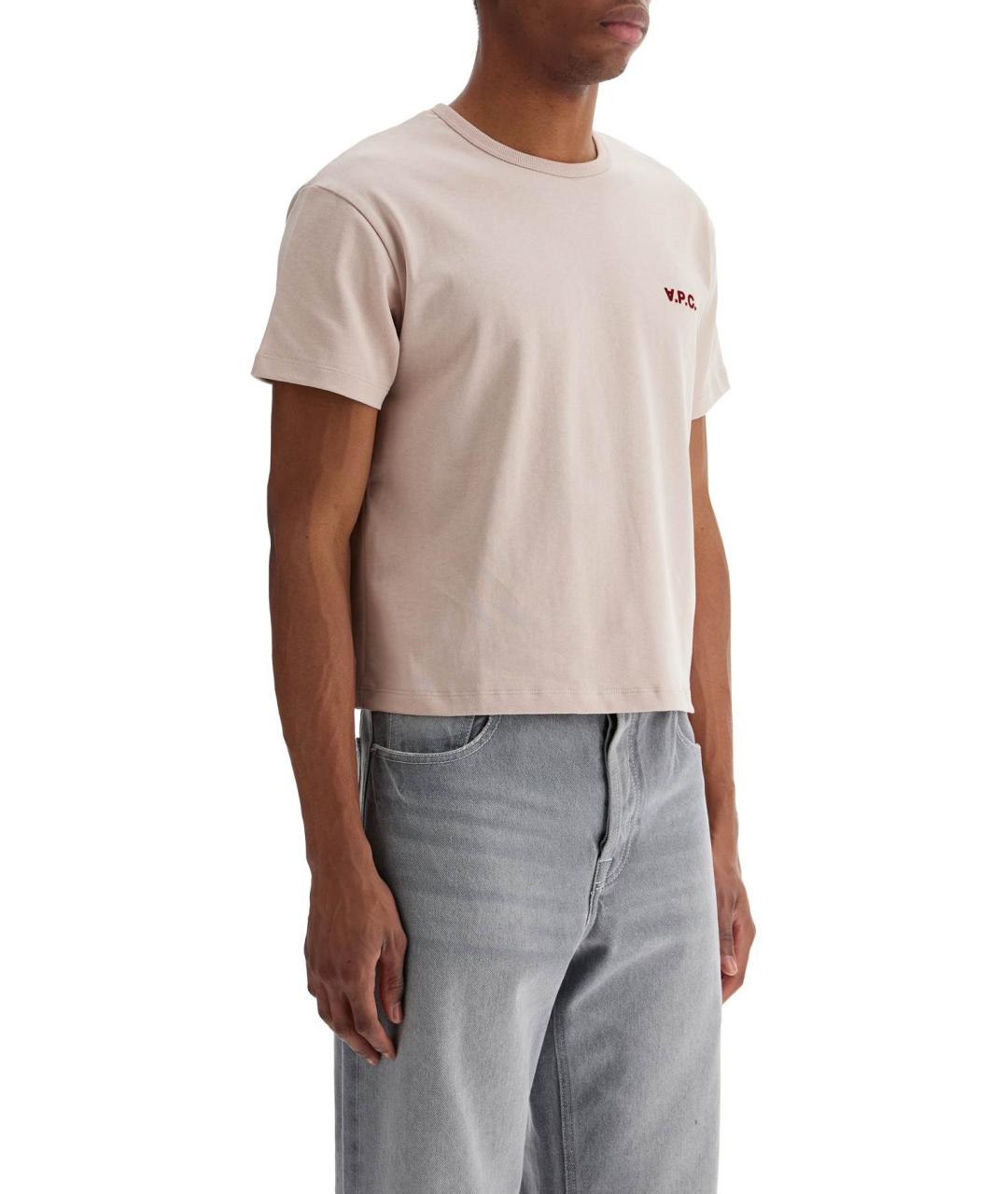A.P.C. Бежевая хлопковая футболка, фото 2
