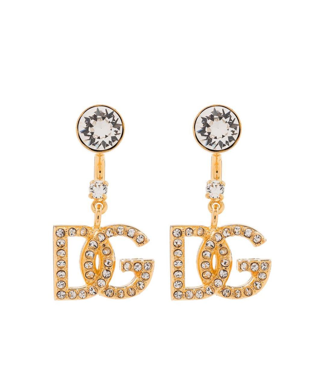 DOLCE&GABBANA Золотые металлические серьги, фото 1