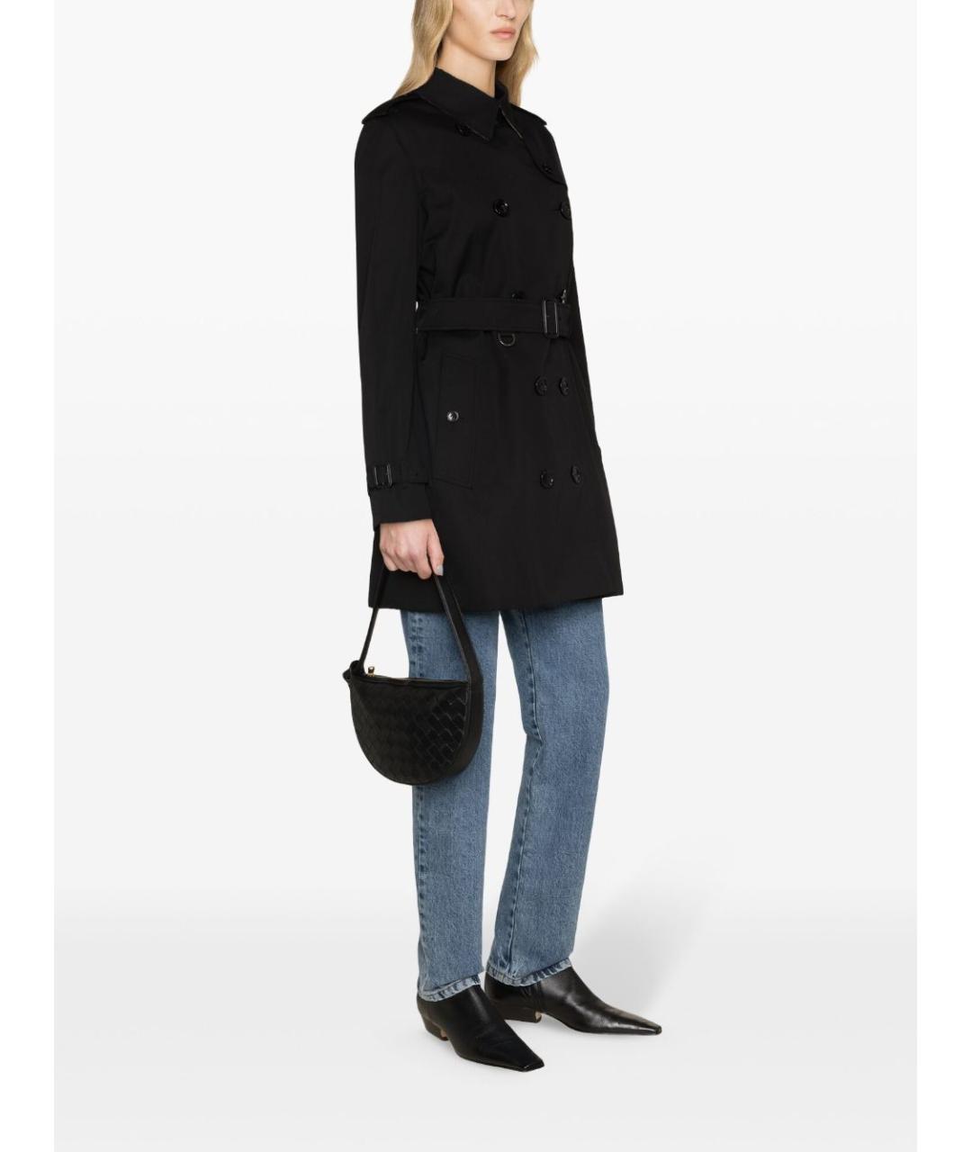BURBERRY Черное хлопковое пальто, фото 3