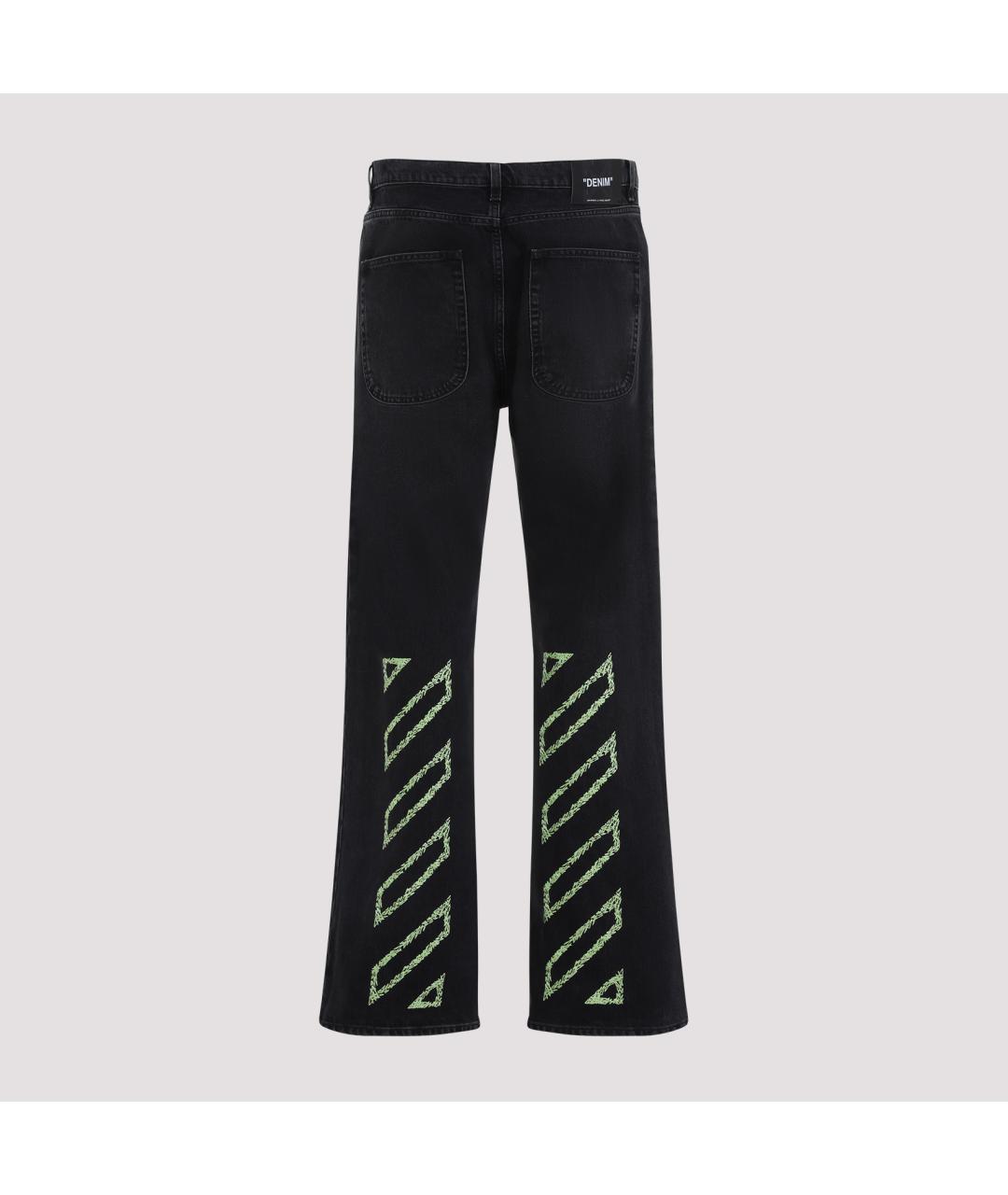 OFF-WHITE Черные хлопковые повседневные брюки, фото 3