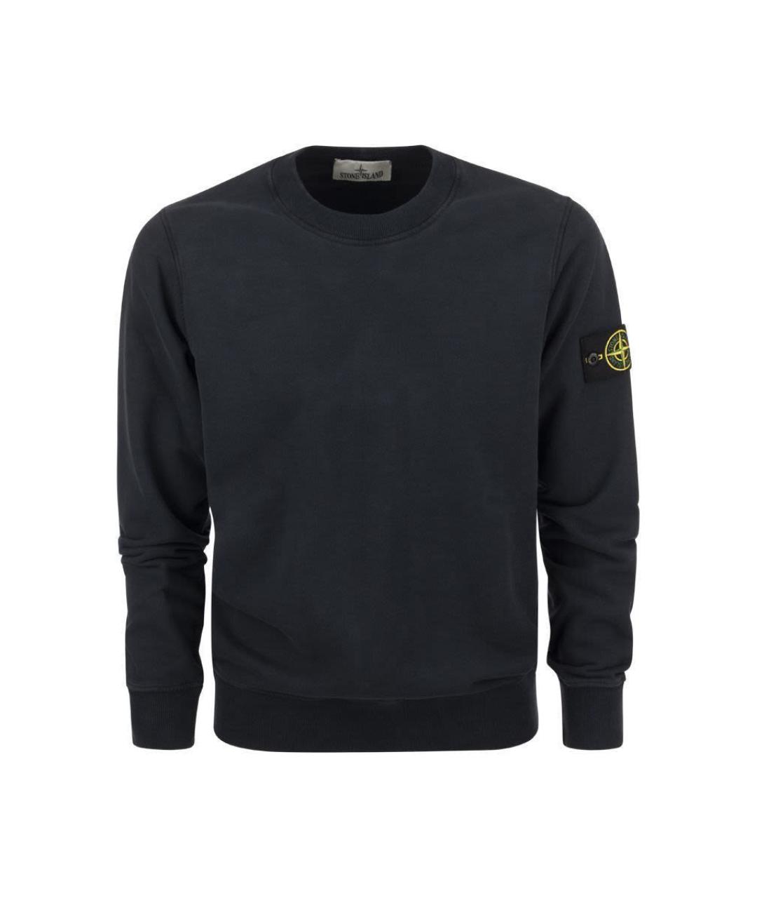 STONE ISLAND Темно-синий хлопковый джемпер / свитер, фото 1