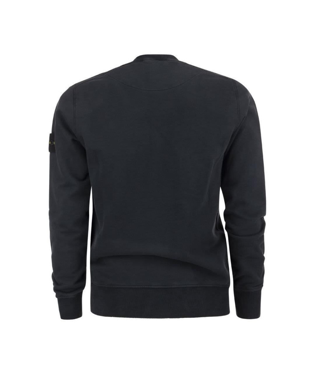 STONE ISLAND Темно-синий хлопковый джемпер / свитер, фото 2