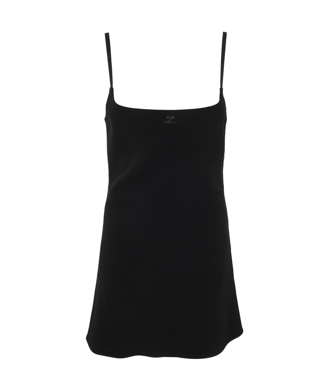 COURREGES Черное вискозное повседневное платье, фото 1
