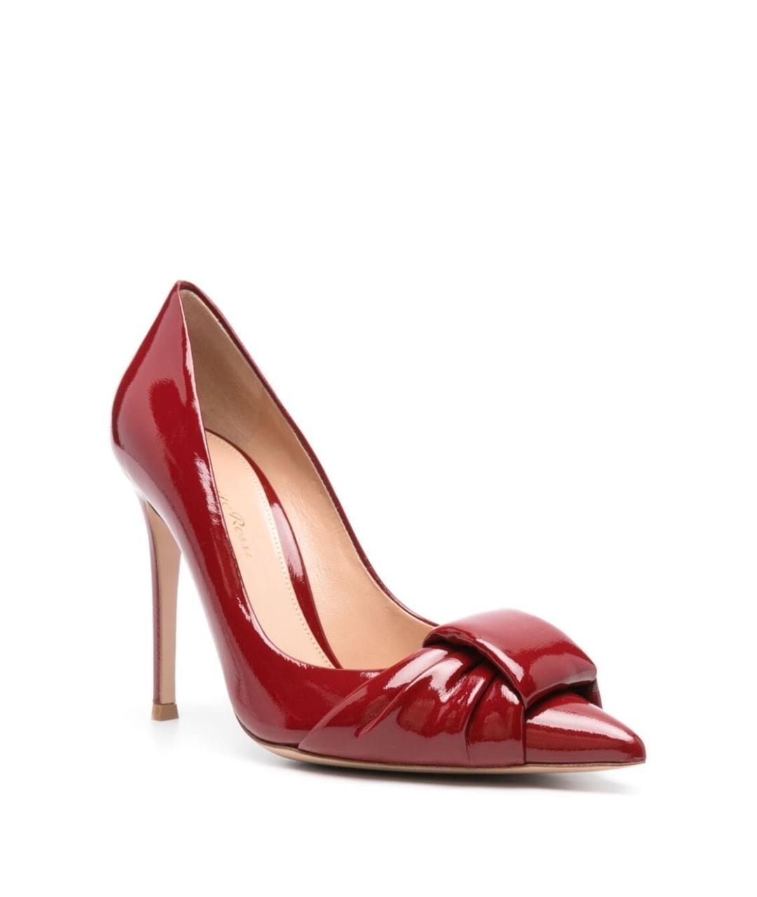 GIANVITO ROSSI Красные кожаные туфли, фото 3