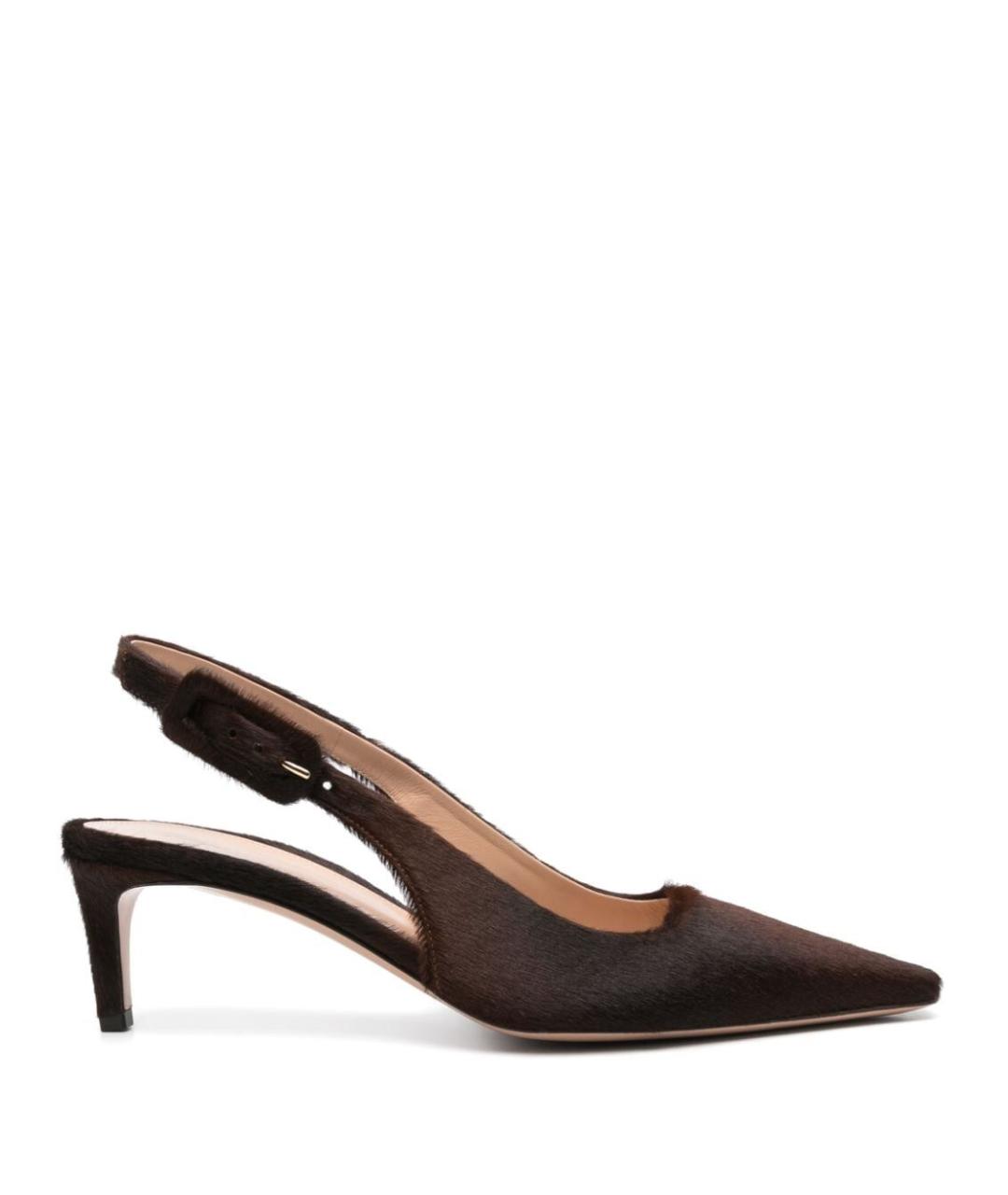 GIANVITO ROSSI Коричневые кожаные туфли, фото 1