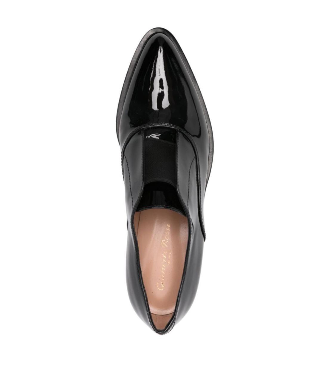 GIANVITO ROSSI Черные кожаные брогги и оксфорды, фото 2