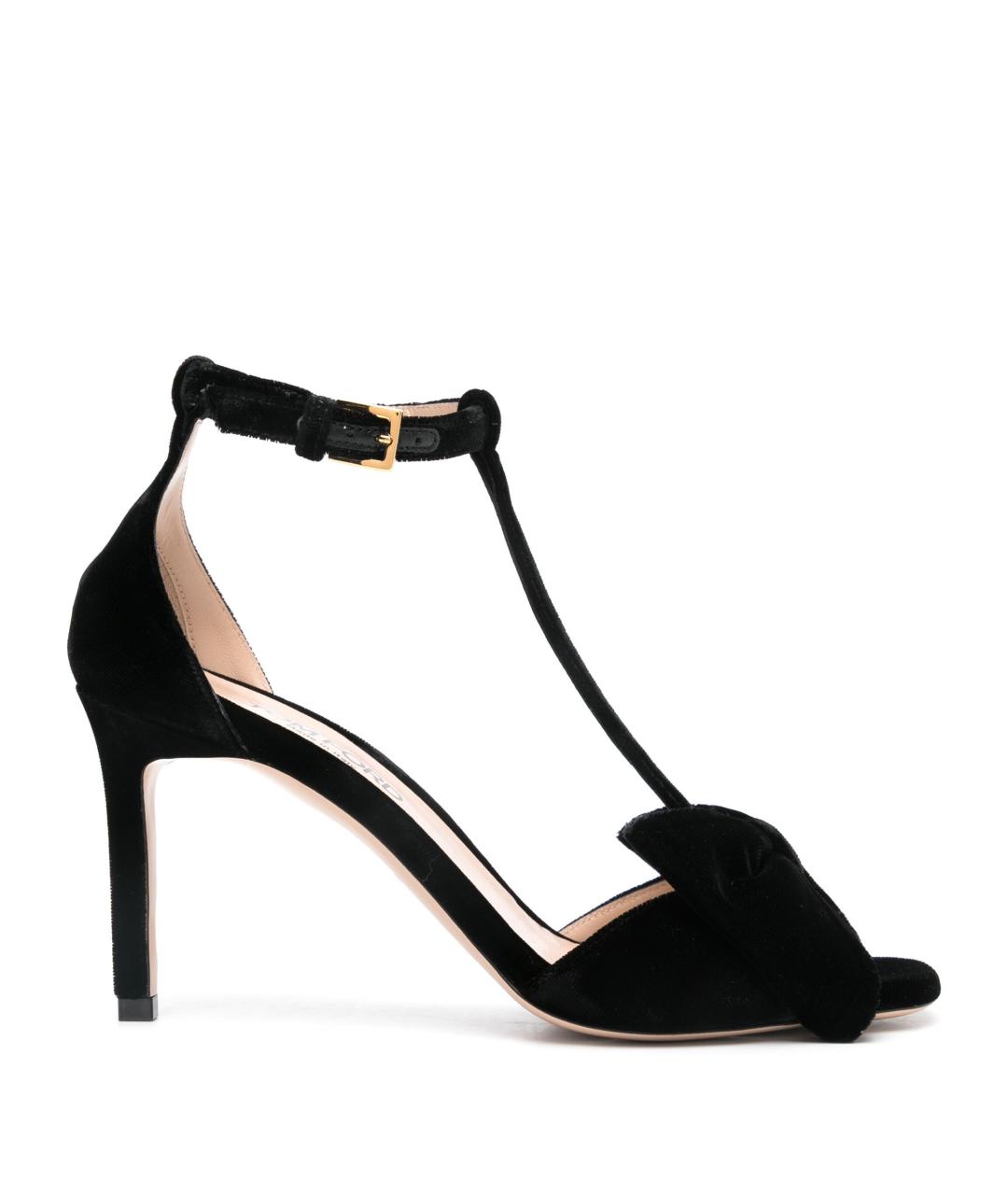 TOM FORD Черные бархатные босоножки, фото 1