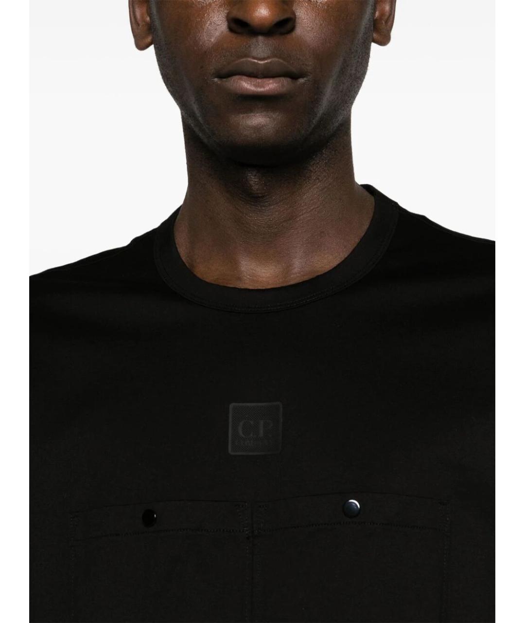 CP COMPANY Черная хлопковая футболка, фото 5