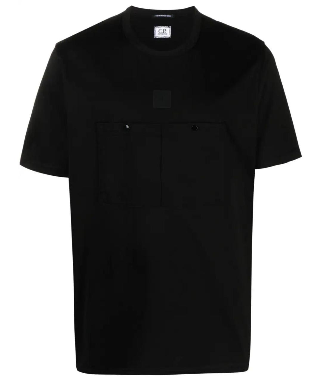 CP COMPANY Черная хлопковая футболка, фото 1