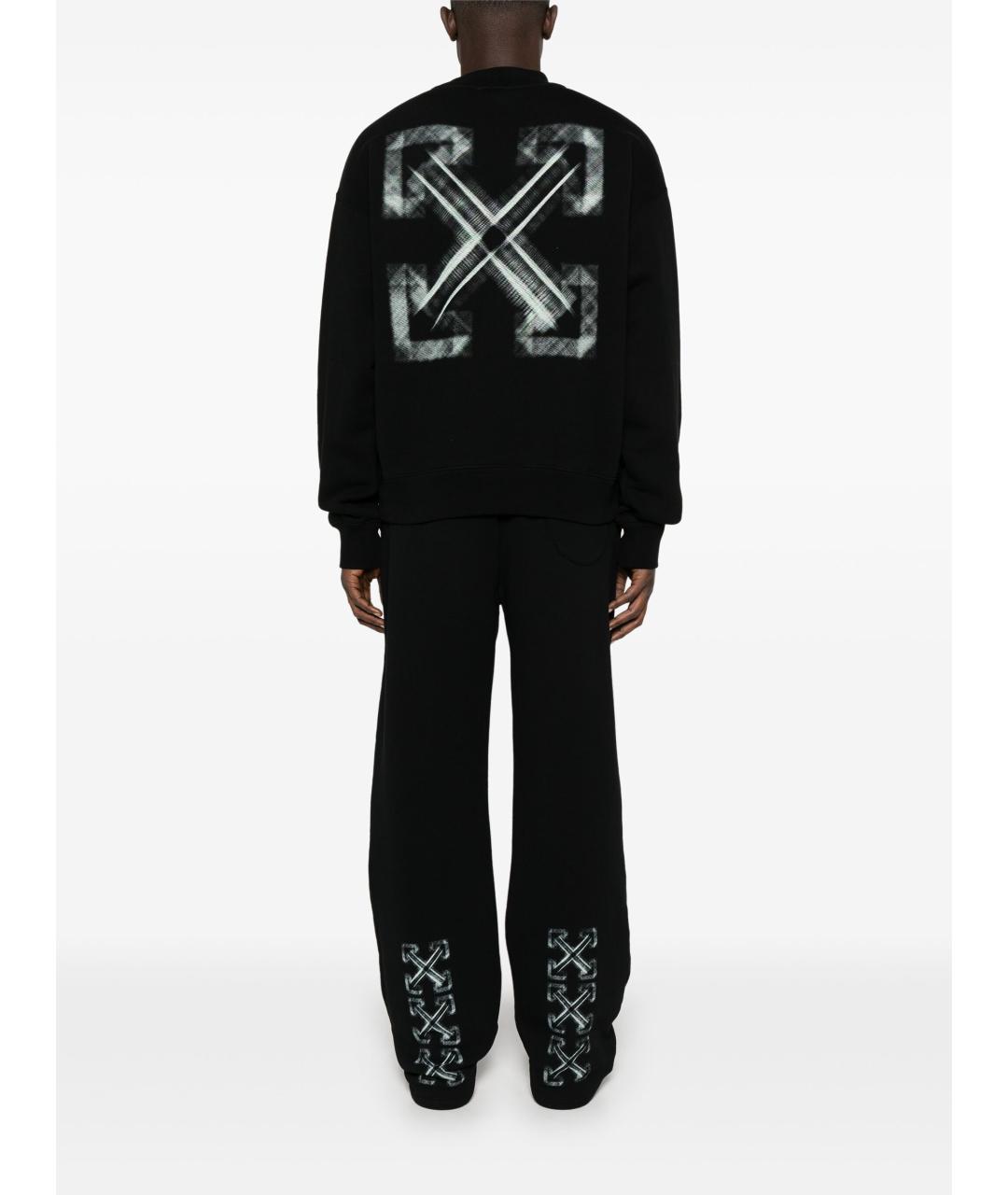 OFF-WHITE Черный хлопковый джемпер / свитер, фото 5