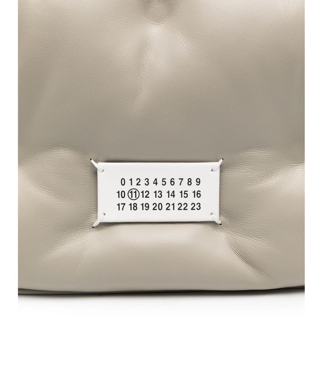 MAISON MARGIELA Бежевая кожаная сумка через плечо, фото 5