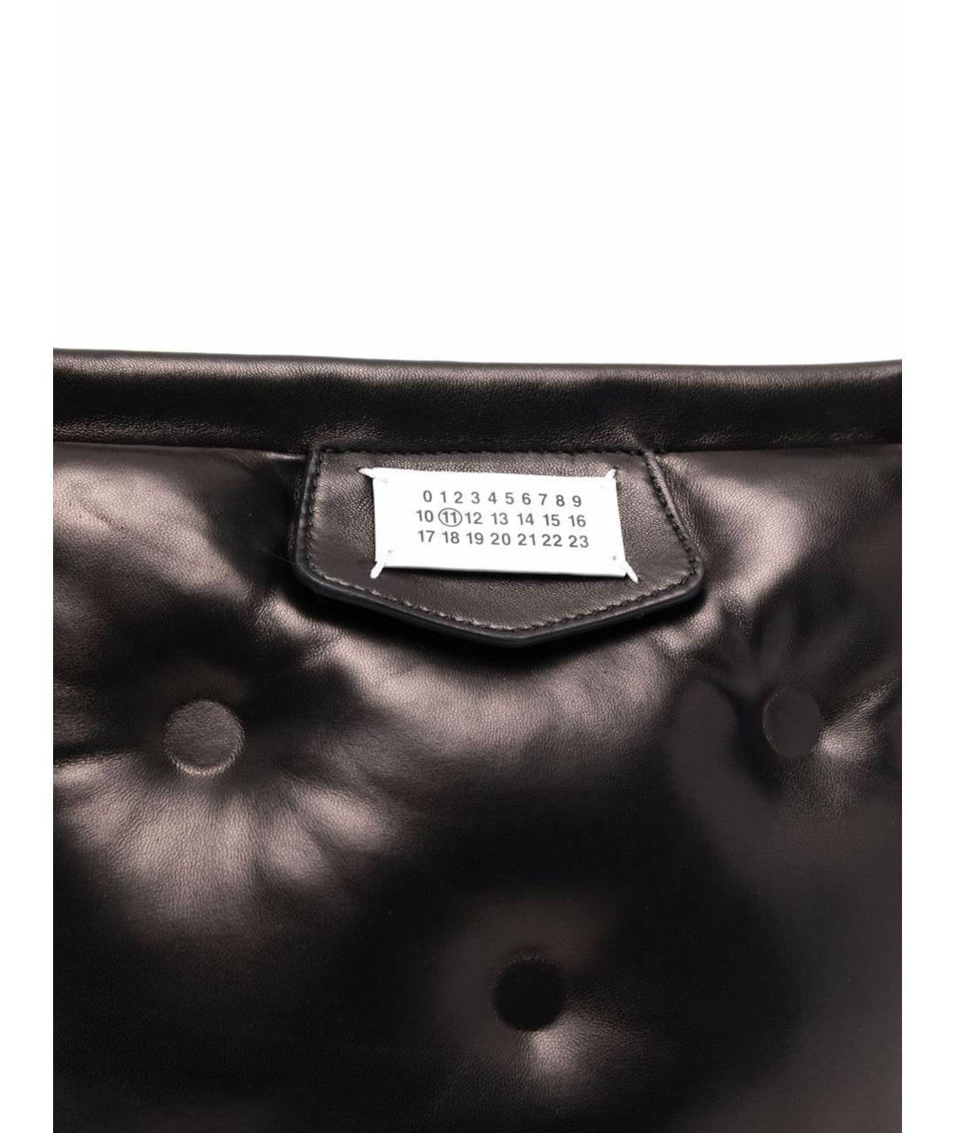 MAISON MARGIELA Черная кожаная сумка через плечо, фото 3