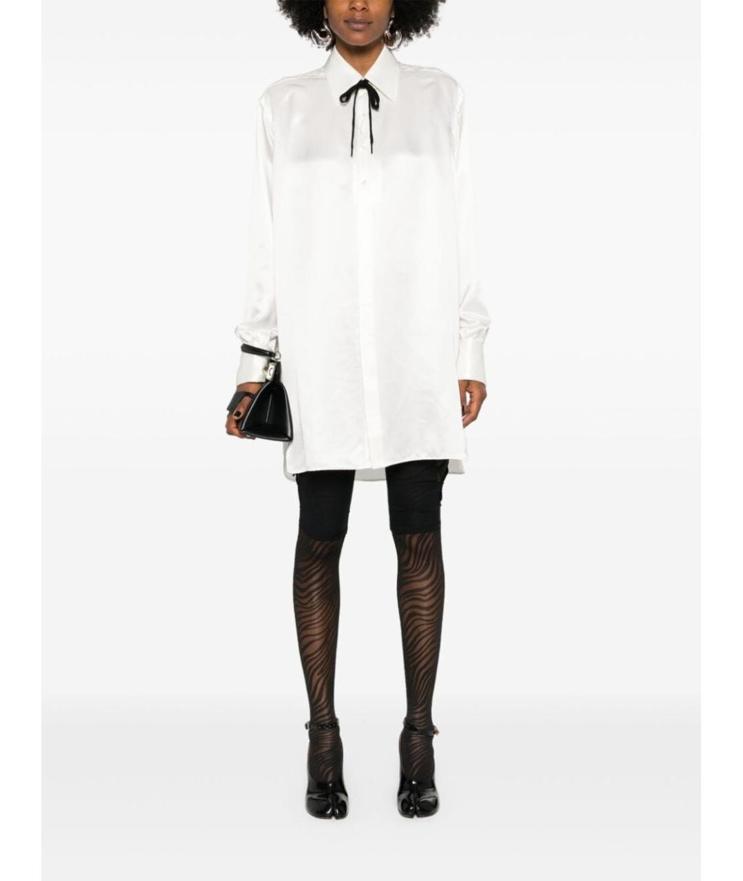 MAISON MARGIELA Белая шелковая рубашка, фото 4