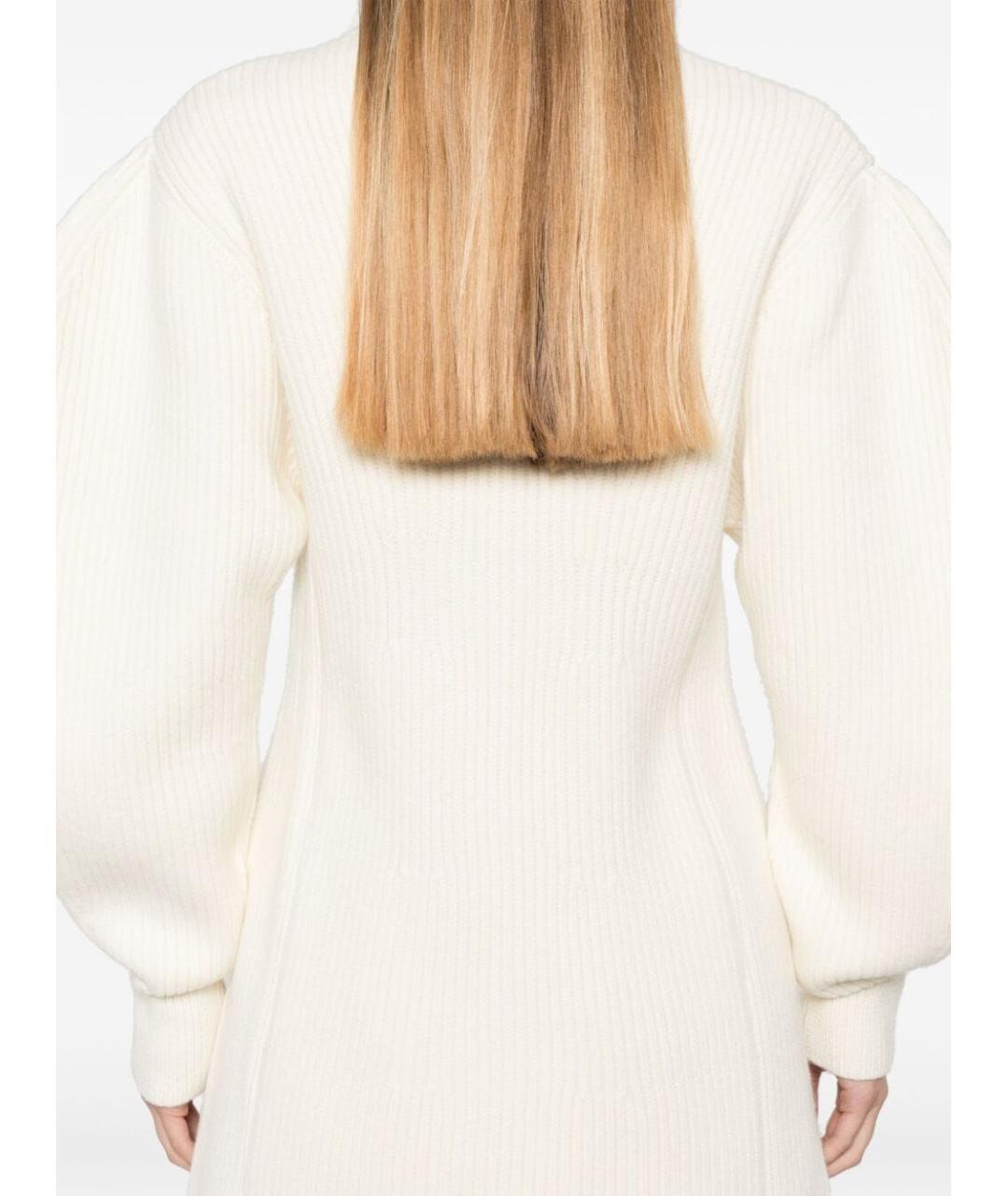 JIL SANDER Бежевый шерстяной кардиган, фото 2