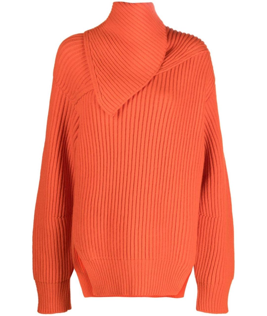 JIL SANDER Оранжевый шерстяной кардиган, фото 1