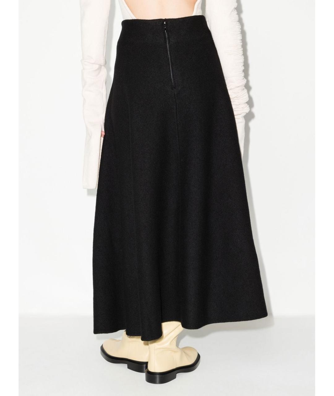 JIL SANDER Черная юбка миди, фото 2