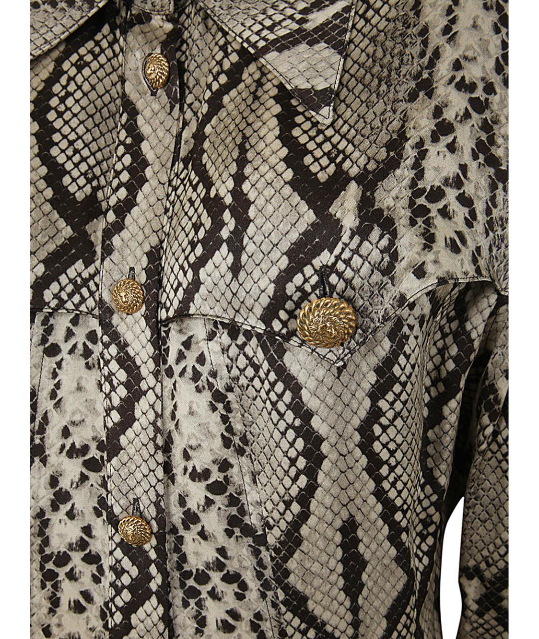 BALMAIN Коричневое вискозное повседневное платье, фото 3