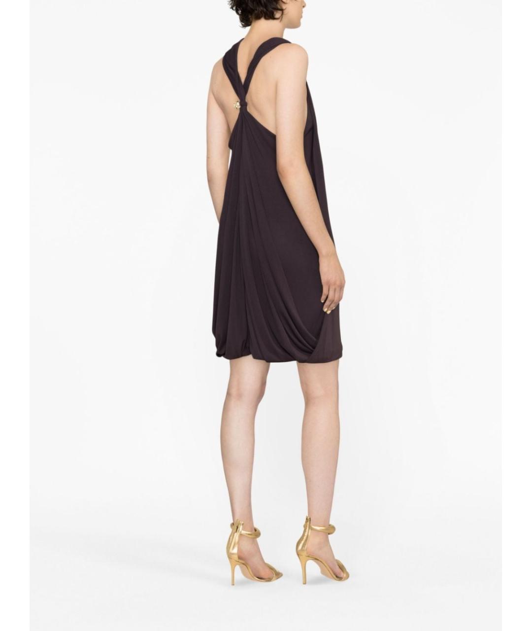 LANVIN Коричневое полиамидовое повседневное платье, фото 3