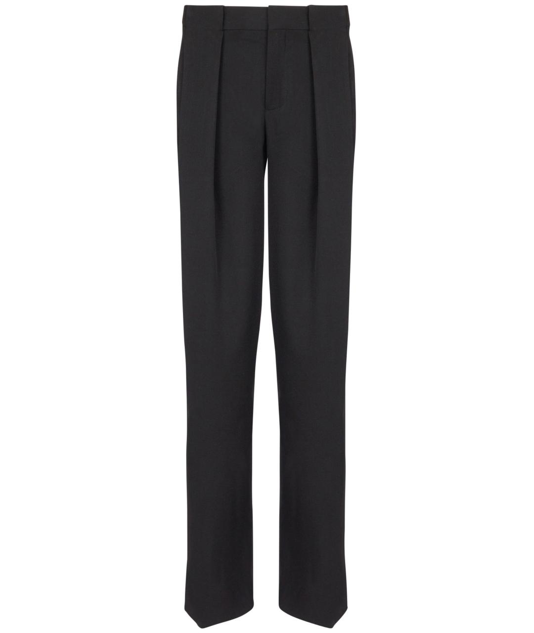 BALMAIN Черные шерстяные повседневные брюки, фото 4