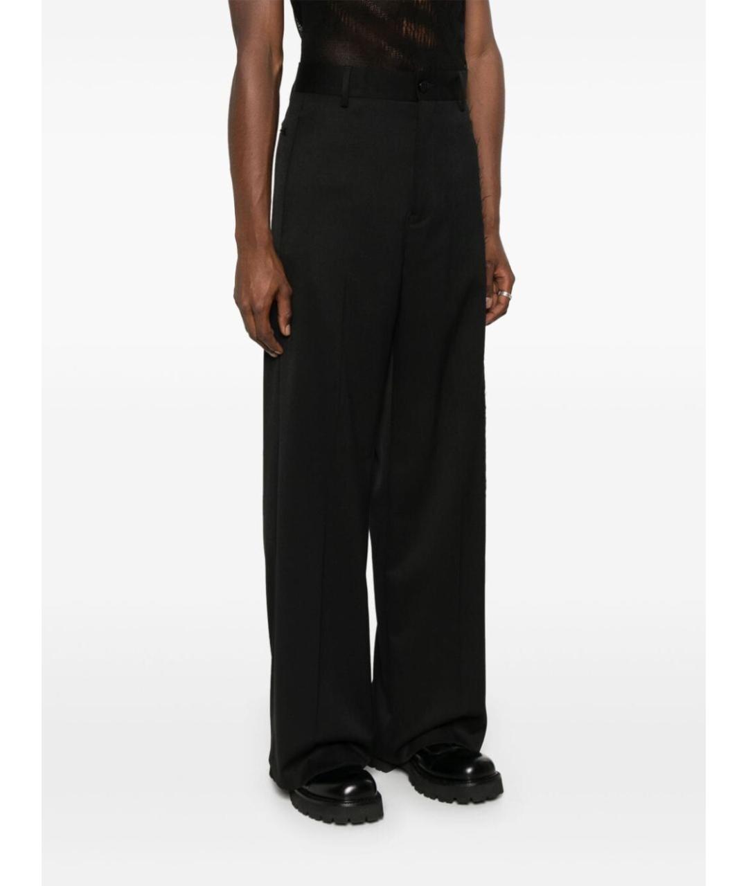 MM6 MAISON MARGIELA Черные полиэстеровые повседневные брюки, фото 4