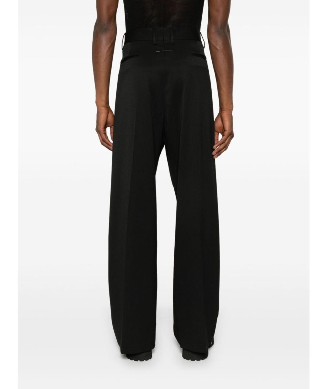 MM6 MAISON MARGIELA Черные полиэстеровые повседневные брюки, фото 3