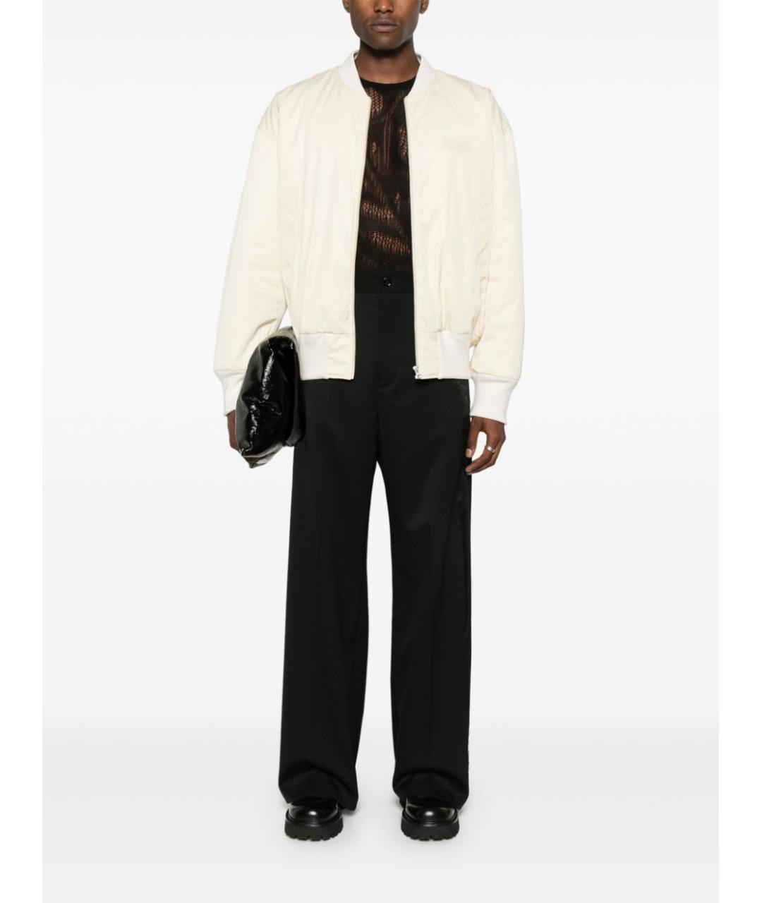 MM6 MAISON MARGIELA Черные полиэстеровые повседневные брюки, фото 5