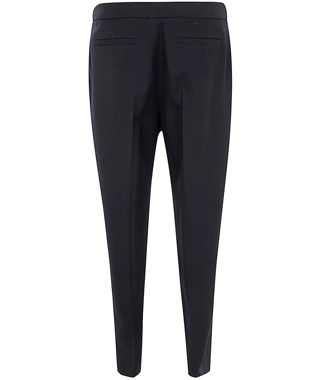 DRIES VAN NOTEN Черные шерстяные прямые брюки, фото 2
