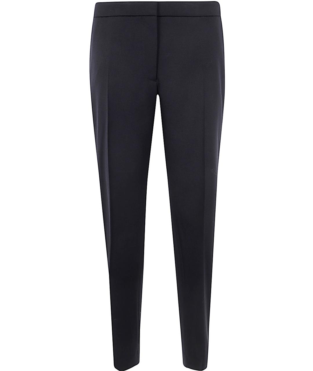 DRIES VAN NOTEN Черные шерстяные прямые брюки, фото 1