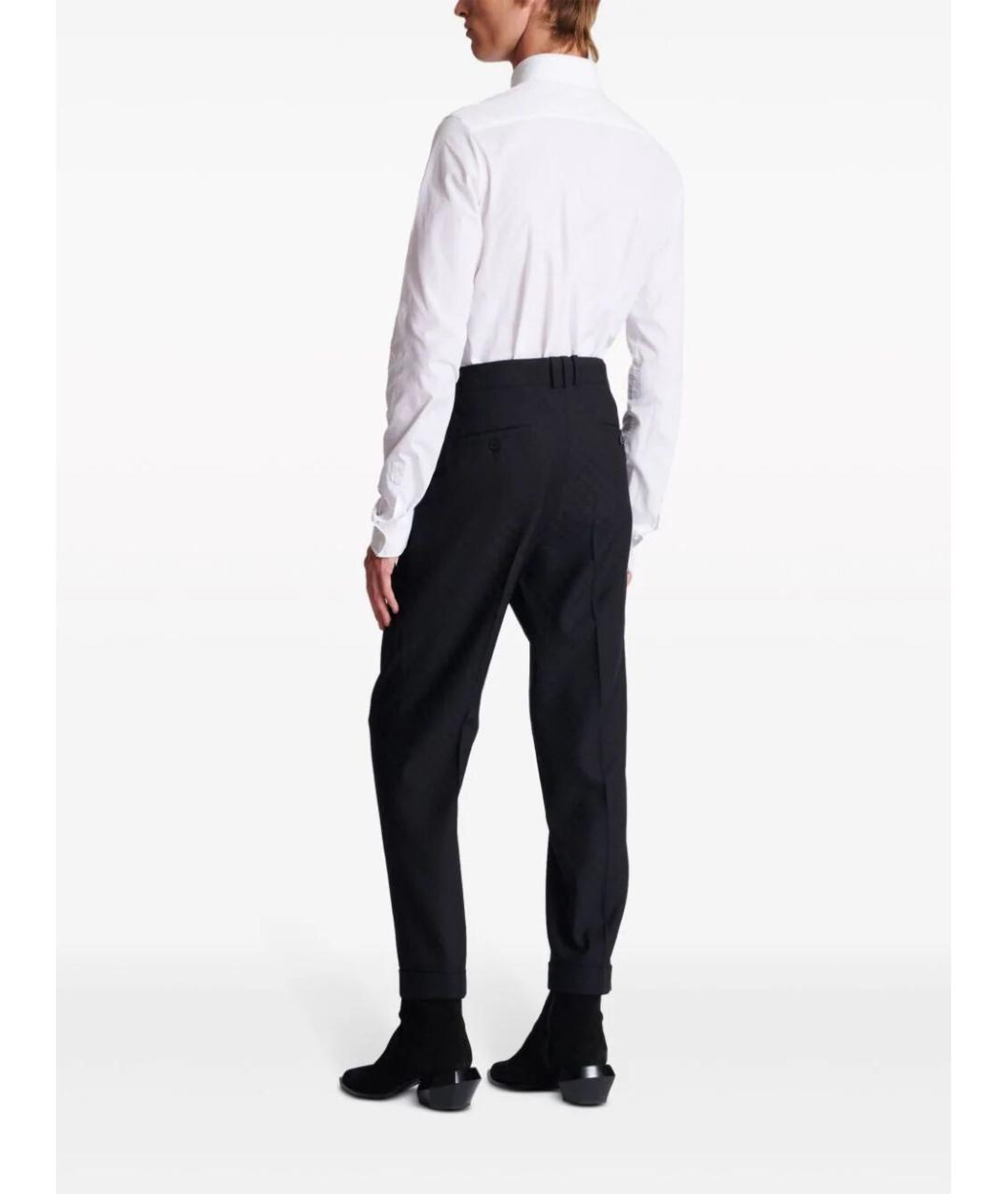 BALMAIN Черные шерстяные повседневные брюки, фото 4
