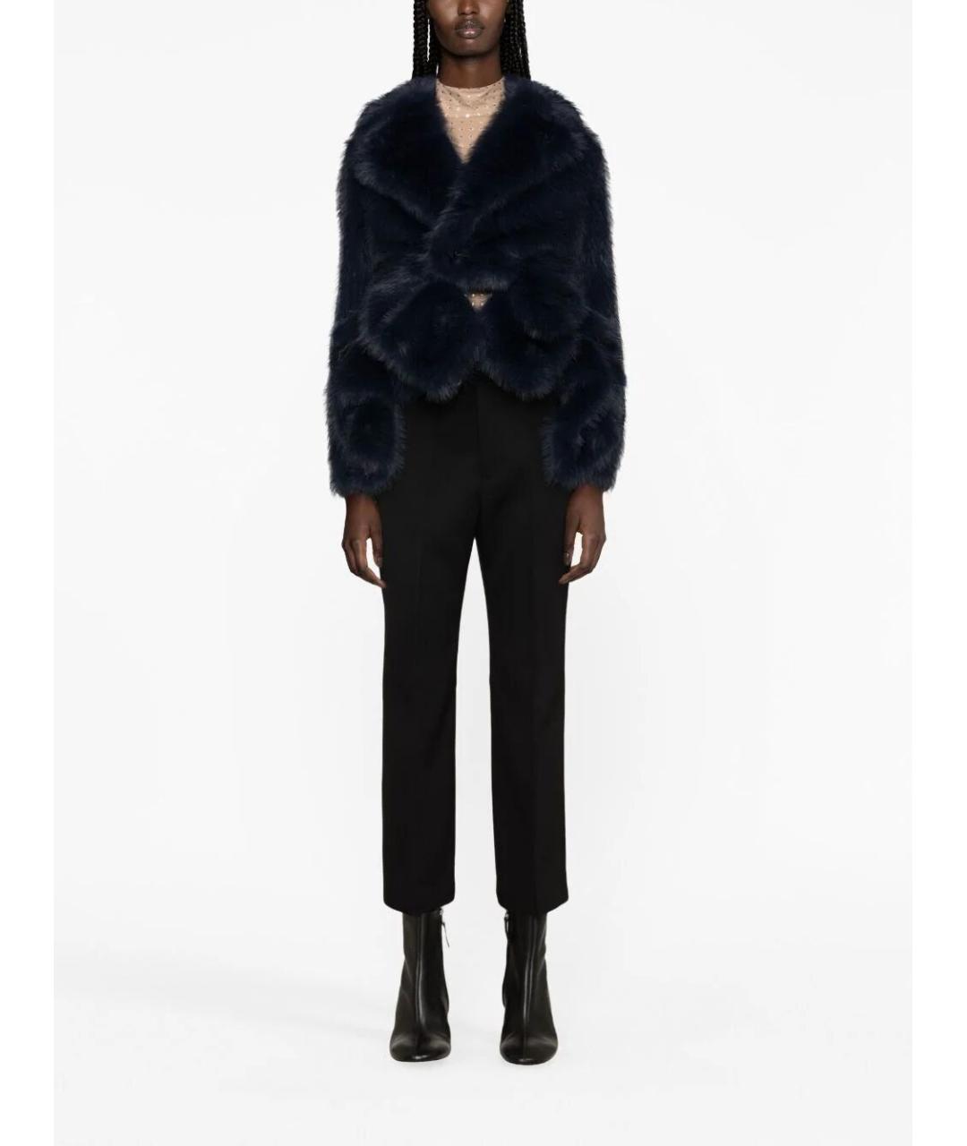 JIL SANDER Черные шерстяные прямые брюки, фото 3