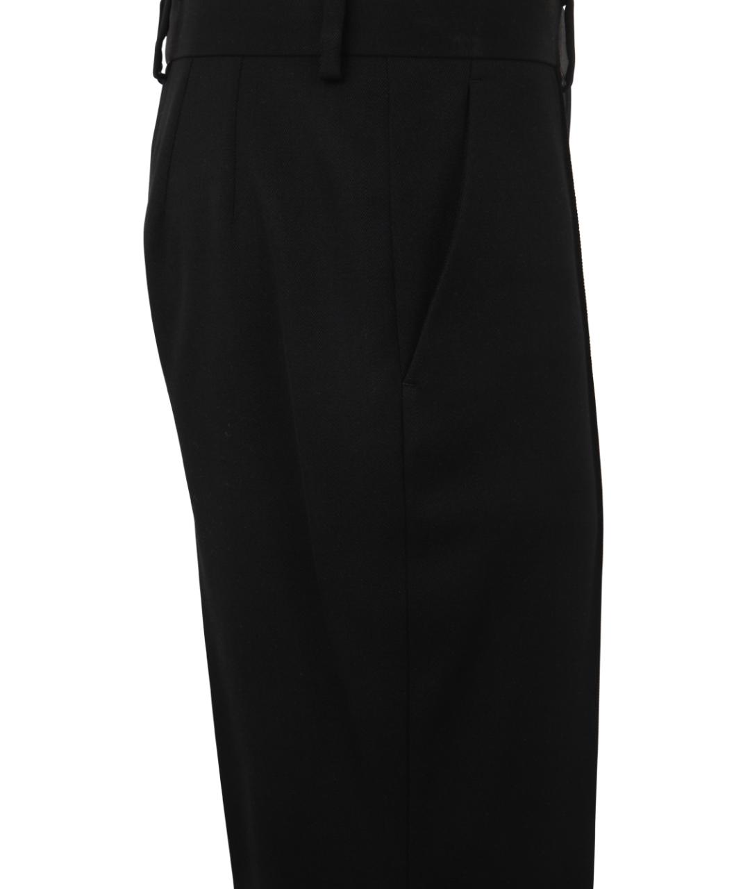 LANVIN Черные шерстяные повседневные брюки, фото 3