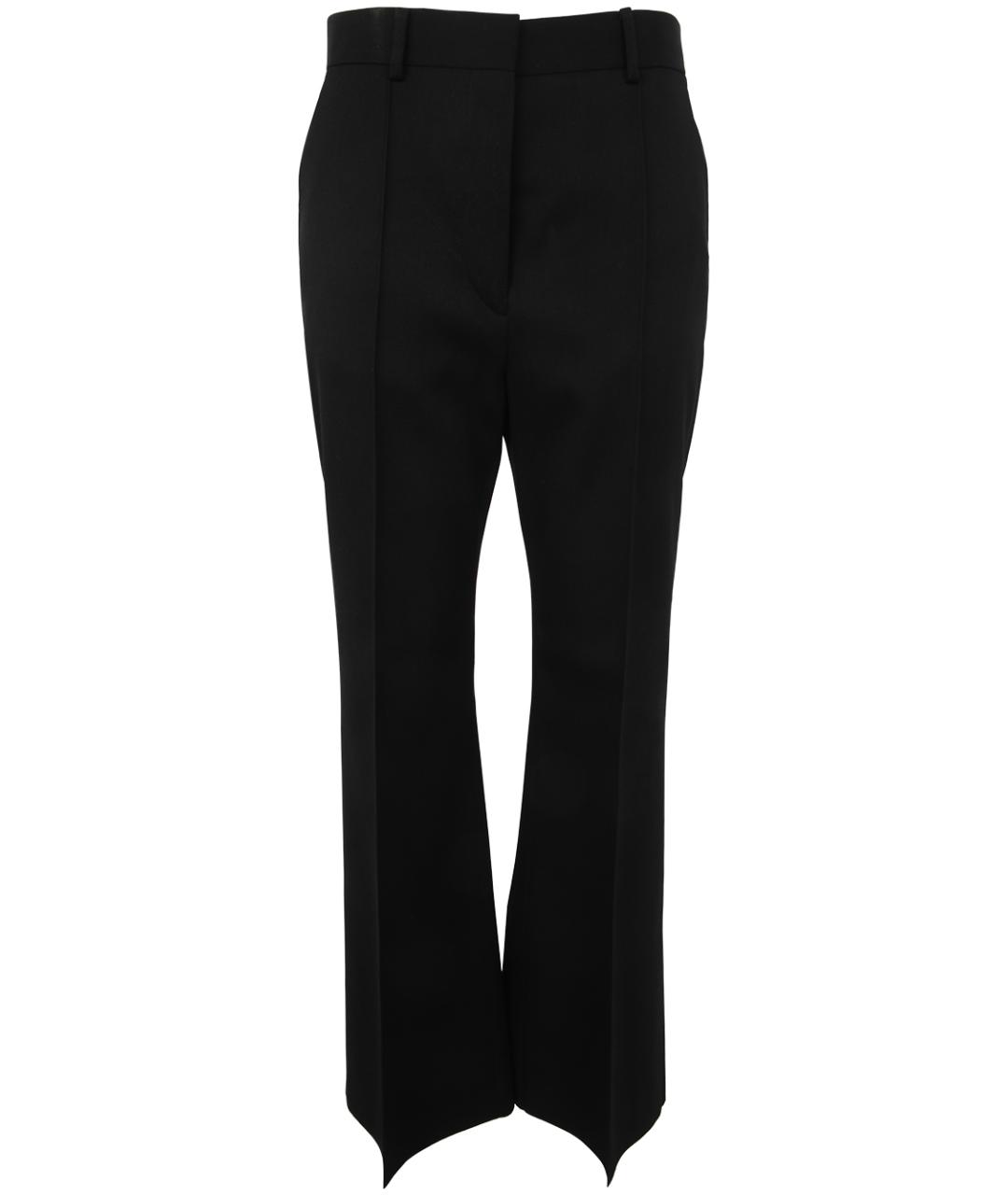 LANVIN Черные шерстяные повседневные брюки, фото 1
