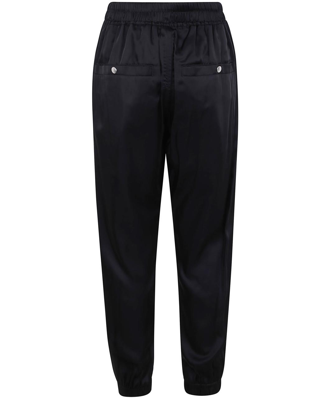 RICK OWENS Черные вискозные прямые брюки, фото 2
