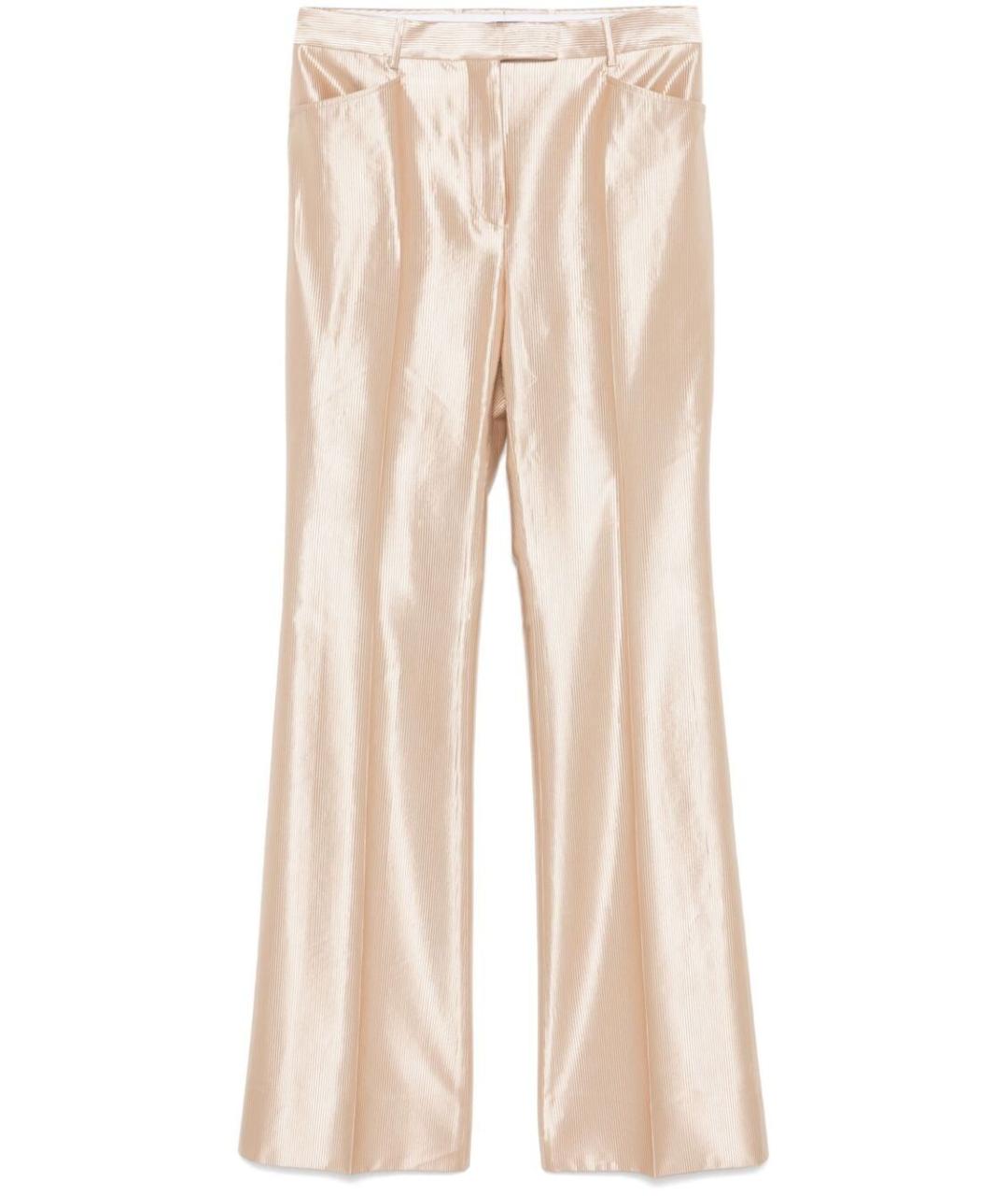 TOM FORD Бежевые хлопковые прямые брюки, фото 1